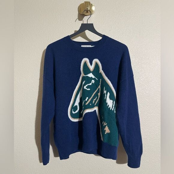 VINEYARD VINES KENTUCKY DERBY Horse Print Cashmere Sweater - Picture 2 of 4